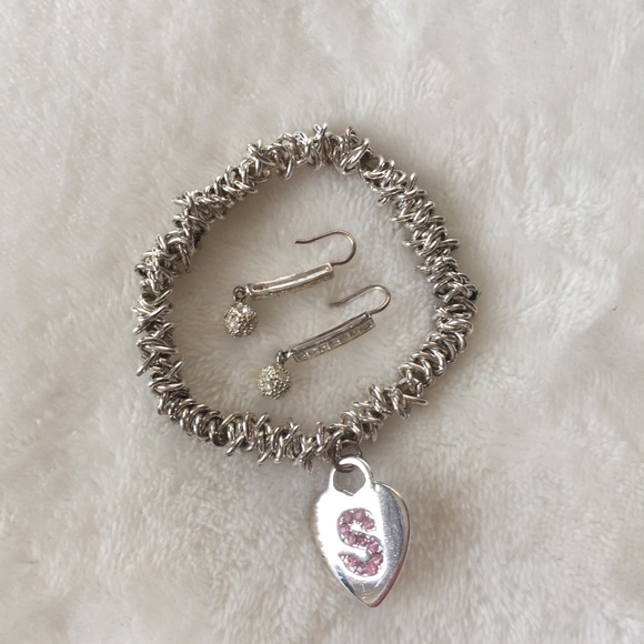 ‼️‼️SOLD ‼️‼️Elastic Bracelet & Earrings - Picture 2 of 2